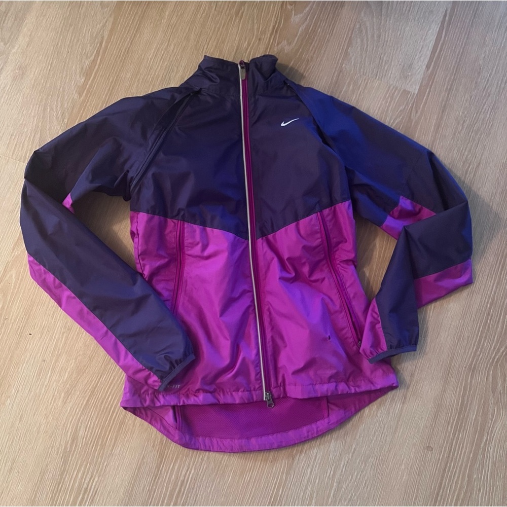 Two tone purple zip up jacket windbreaker-storm fit